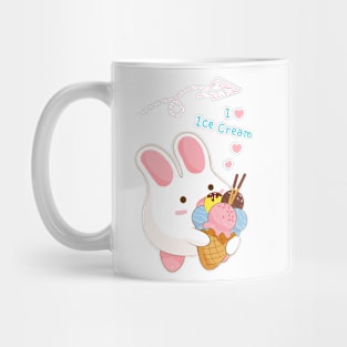 Ice Cream Cone Bunny Mug